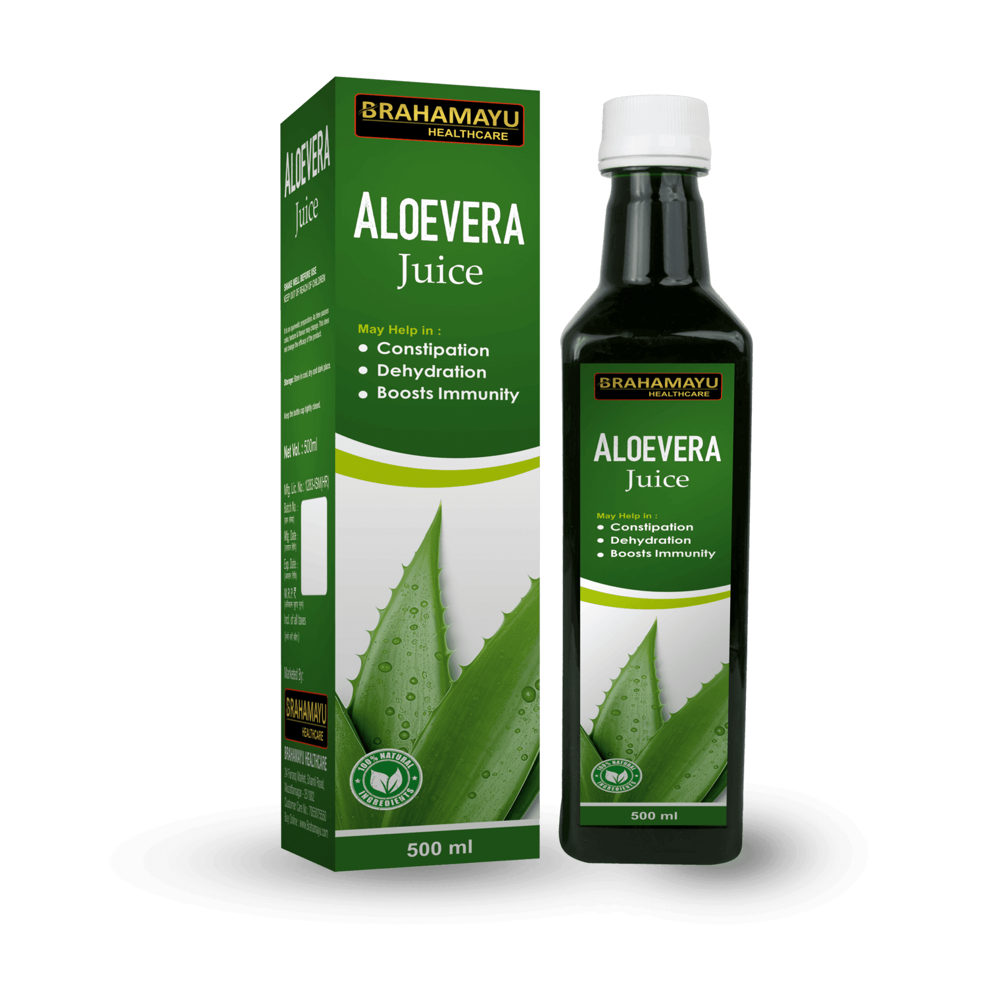 Brahamayu Healthcare Aloe Vera Juice 500ml