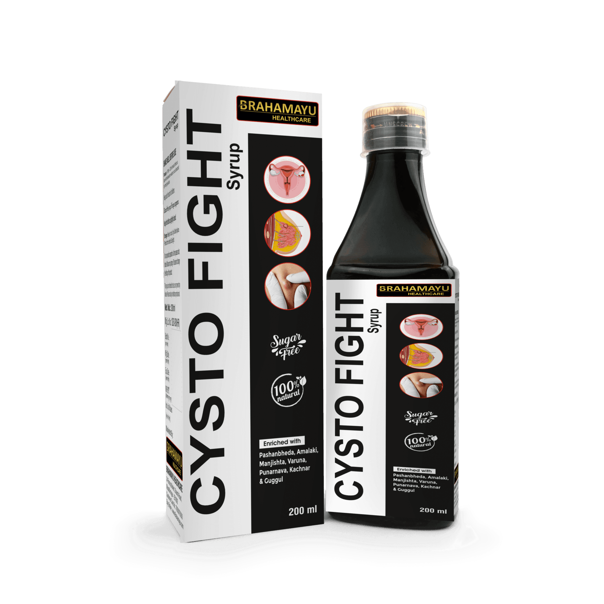 Brahamayu Healthcare Cysto Fight Syrup (200 ml)